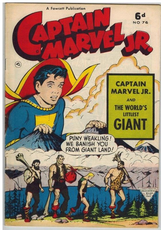 CAPTAIN MARVEL JR 76 FN British ediiton 1952