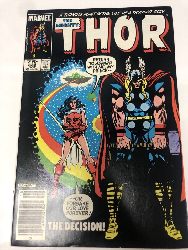 Thor (1983) # 336 (VF/NM) Canadian Price Variant • CPV • Alan Zelenetz • Marvel