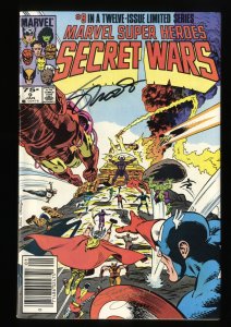 Marvel Super-Heroes Secret Wars #9 NM 9.4 Signed! Avengers!  Iron Man!