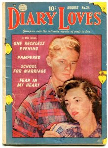 DIARY LOVES #24 1952- QUALITY COMICS PHOTO COVER LURID G/VG