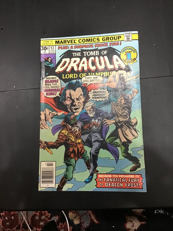 Tomb of Dracula #53 (1977) Blade cover! Hannibal King! Deacon Frost VF+ Wow!