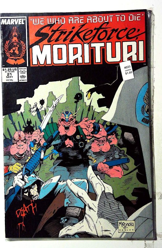 Strikeforce: Morituri #21 (1988) Marvel Comics 1st Print Comic Book