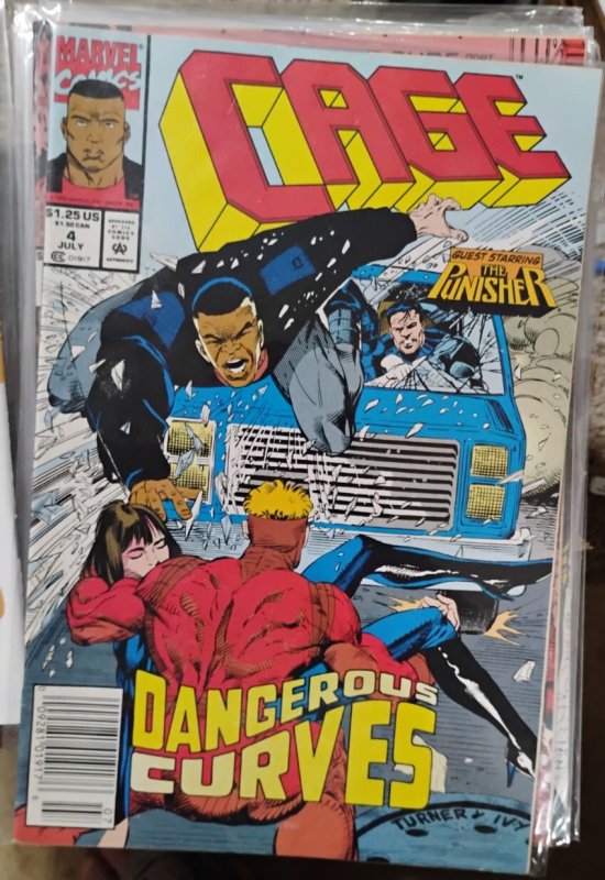CAGE  # 4 1992  marvel disney luke cage dangerous curves  punisher tombstone