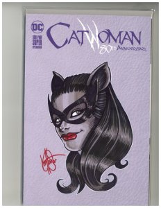 CATWOMAN 80th ANNIVERSARY SPECTACULAR HAND-DRAWN SKETCH/SIGNED KEN HAESER W/COA