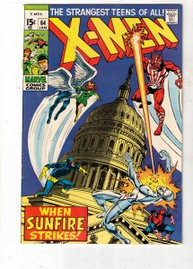 The X-Men #64 VF/NM PRICE DROP! $520.00 High-Grade The Coming Of Sunfire! Wow!