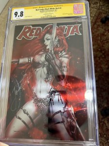Dynamite Red Sonja Black White Red #2 Tyndall Red Metal Variant CGC 9.8 Signed 