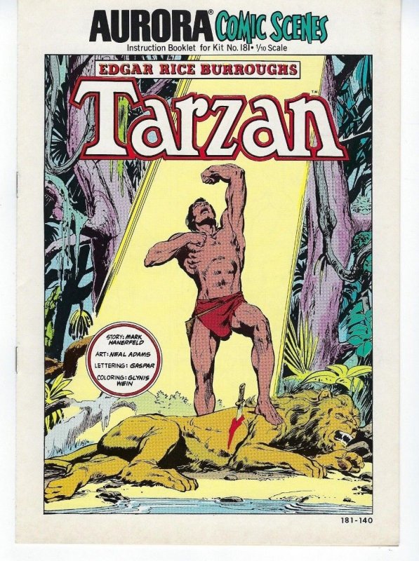 Aurora Comic Scenes:Tarzan #181-140 1974: NO KIT!!-Neal Adams (RIP)-ERB-9.2 NM-