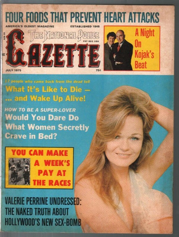 National Police Gazette 7/1975-Valerie Perrine photo cover-exploitation-scand...
