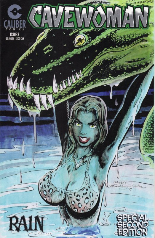 Cavewoman: Rain #3 Cover B(1996)Comic Book Spec 2nd Print Caliber Grade NM 9.4