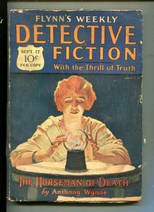 FLYNN'S WEEKLY DETECTIVE FICTION-SEPT 17 1927-MYSTERY-SEANCE-CRYSTAL BALL-good