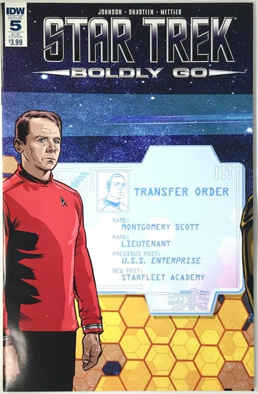 STAR TREK BOLDLY GO Comic Issue 5 — Scotty Sub Variant Cover — 2017 IDW Publish