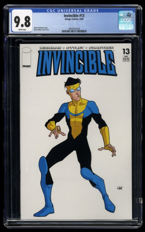 Invincible #13 CGC NM/M 9.8 White Pages Robert Kirkman Robert Ottley!