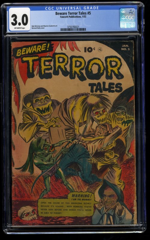 Beware! Terror Tales #5 CGC GD/VG 3.0