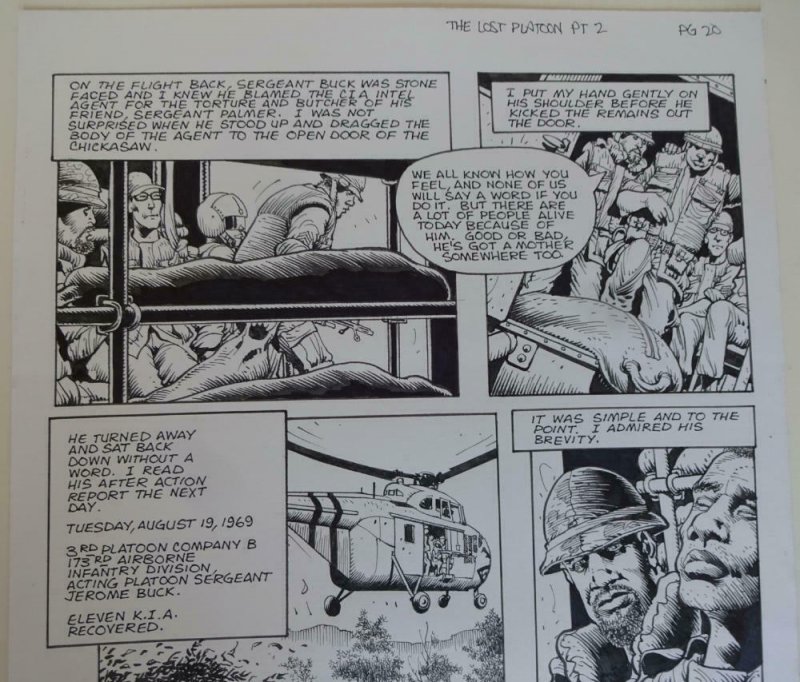 DON LOMAX Original Art, Vietnam Journal #8 pg 20, Brain Dead Horror,Caliber,2011