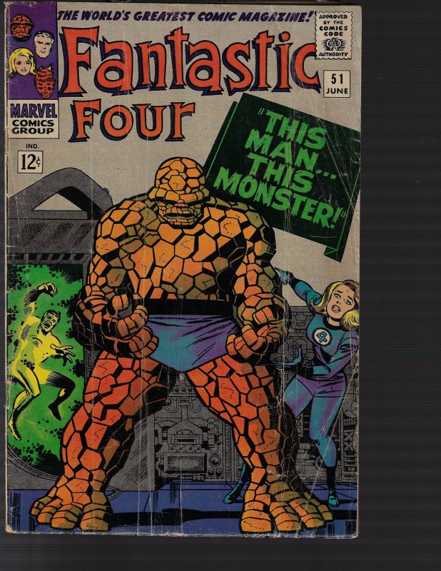 Fantastic Four #51  (Marvel, 1974)VG- KEY 1st Negative Zone