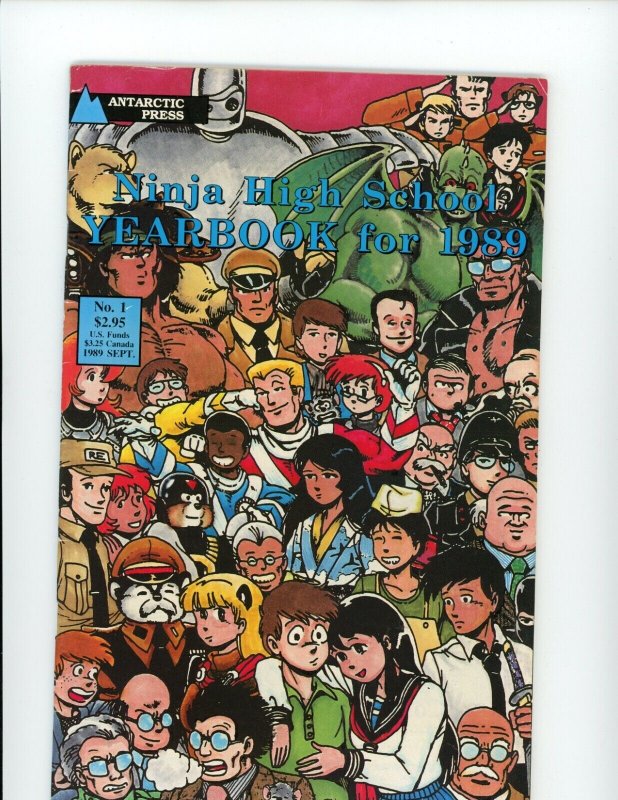 Ninja High School Yearbook #1 - Ben Dunn Cover and Interior Art. (5.5/6.0) 1989