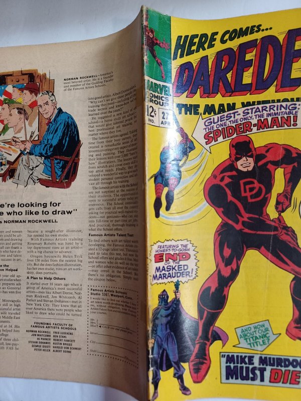 Daredevil #27 - Spider-man - 1967 - GD/VG