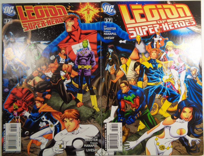 Legion of Super-Heroes #37 VG/FN Both Connecting Covers DC 2008