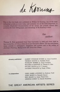 Willem de Kooning,1959,Hess,128p