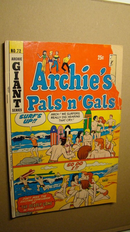 ARCHIE'S PALS 'N' GALS 72 REGGIE MOOSE JUGHEAD VERONICA