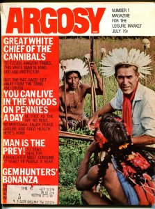 Argosy 7/1971-Popular-White Cannibal Chief-exploitation-pulp fiction-VG