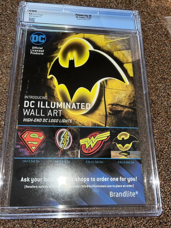 Poison Ivy  4 (2022), Bergara 1:25 Variant Cover, CGC Graded 9.8