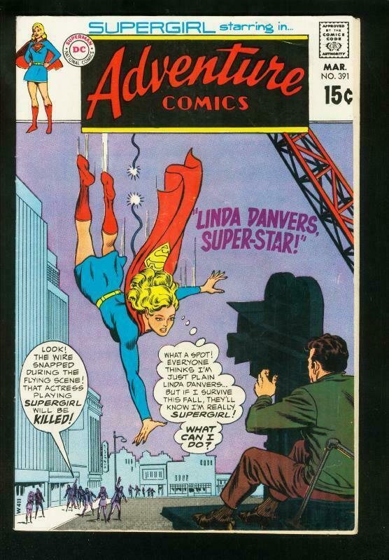 ADVENTURE COMICS #391 1970-SUPERGIRL-MOVIE SET COVER-DC COMICS-FN