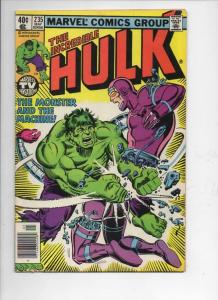HULK #235, FN, Incredible, Bruce Banner, Machine Man, 1968 1979, Marvel 