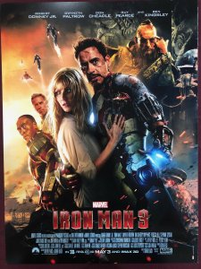 AVENGERS IRON MAN 3 MOVIE POSTER 12X16 NM SHIPPED FLAT ROBERT DOWNY JR