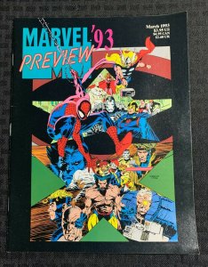 1993 March MARVEL PREVIEW '93 Magazine FN+ 6.5 Thor / Wolverine / X-Men