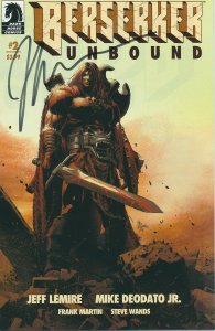 BERSERKER UNBOUND #2 SIGNED BY JEFF LEMIRE DARK HORSE COMICS 2019 EB201