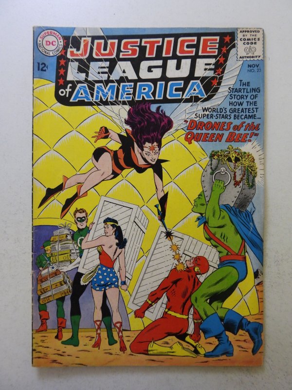 Justice League of America #23 (1963) VG+ condition moisture stain front cover