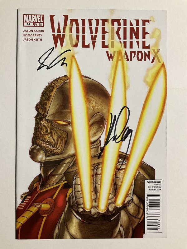 WOLVERINE WEAPON X 14 SIGNED AARON GARNEY NM NEAR MINT MARVEL