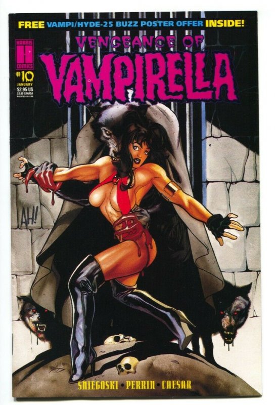 Vengeance of Vampirella #10 Adam Hughes cover art-1995-Harris NM-