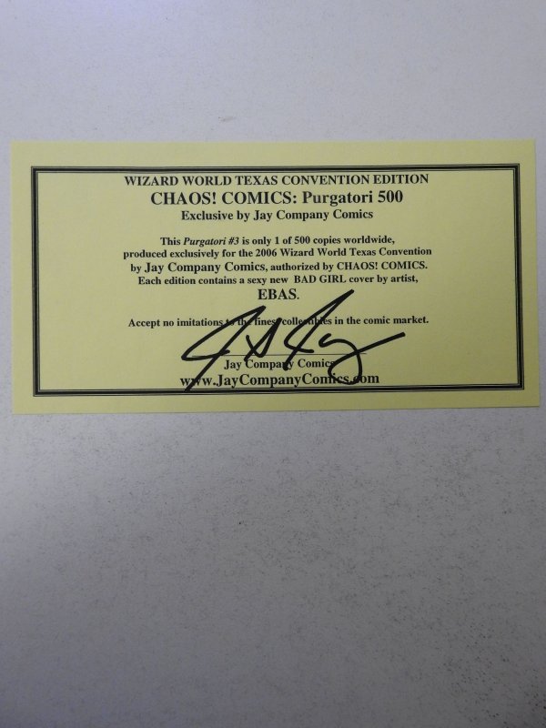 Purgatori #2 Jay Company Comics Variant (2005) NM- Condition! W/ COA!