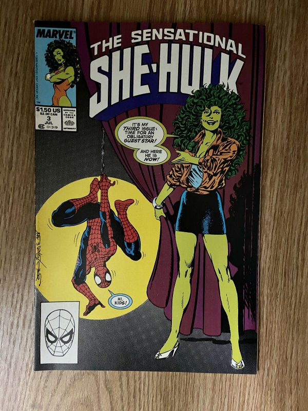 SENSATIONAL SHE-HULK #3 (1989) NM, John Byrne Cover - Art, DIRECT EDITION