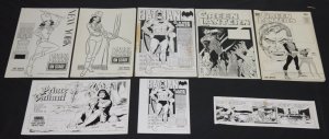 Toné Spector Superhero & Strip Art 8pc STAT Lot Batman Green Lantern 