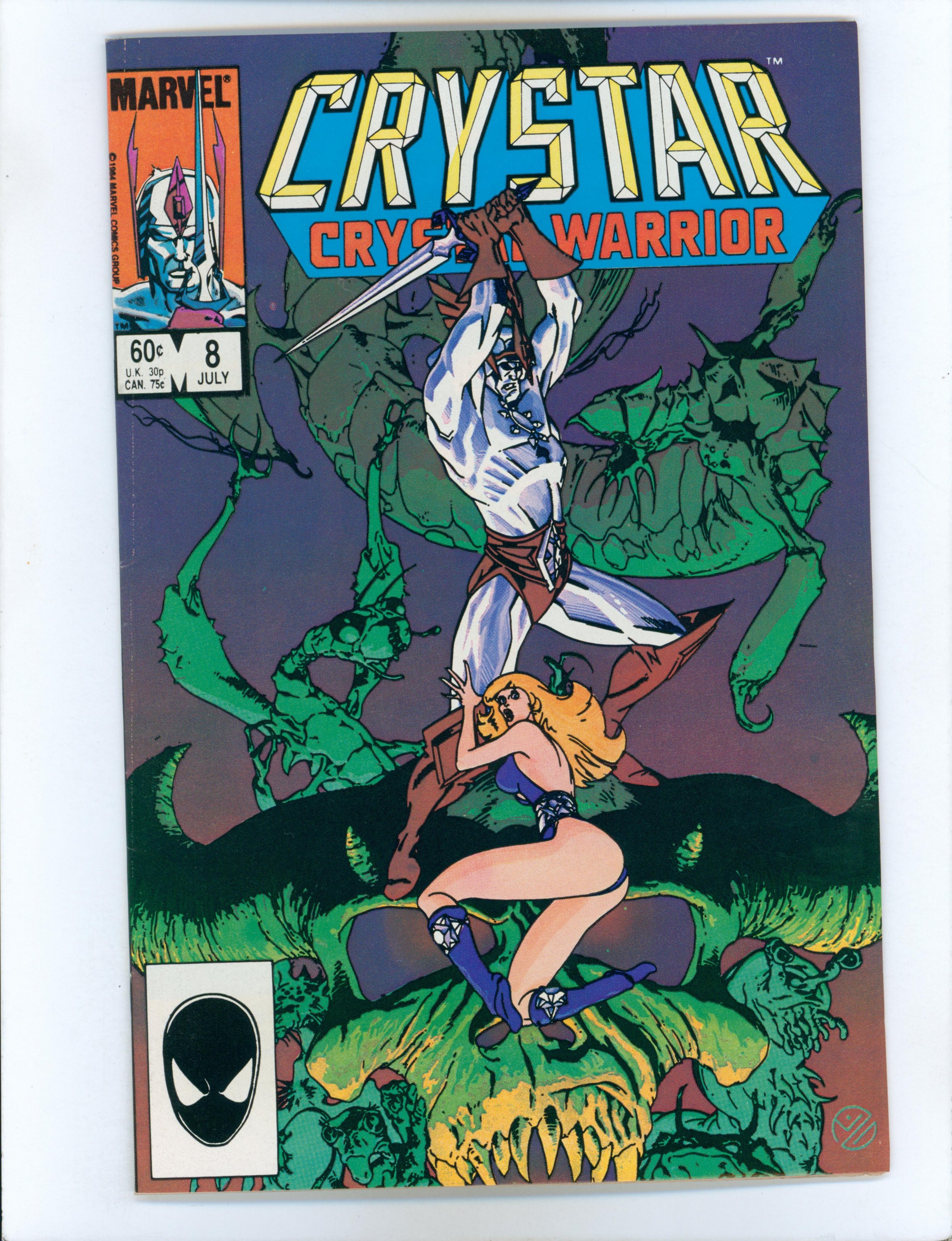The Saga of Crystar, Crystal Warrior #8 skull on cover becomes
