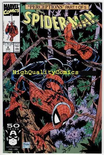 SPIDER-MAN #8, NM+, Todd McFarlane,1990, Wolverine, more SM and Marvel in store