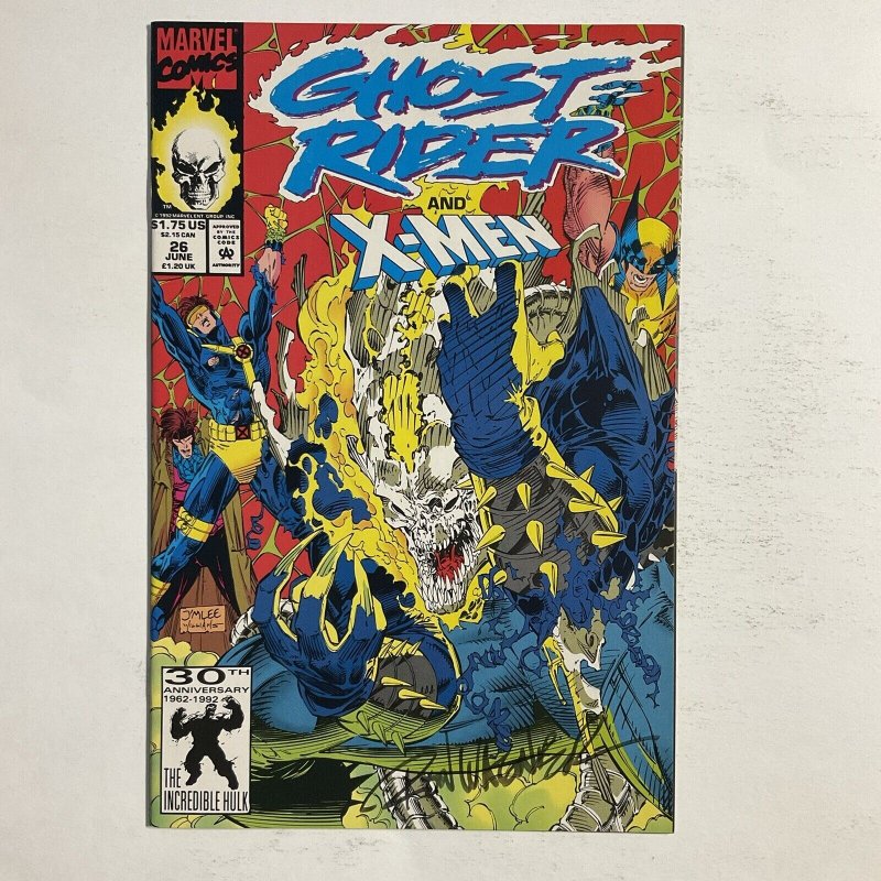 Ghost Rider 26 1992 Signed by Ron Wagner Marvel NM near mint