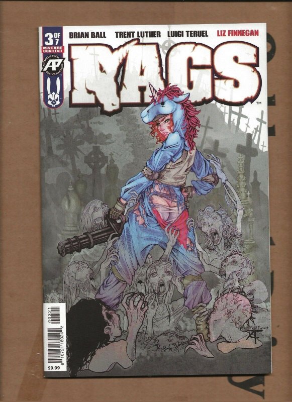 RAGS #3 EXPOSED  PREMIUM VARIANT ANTARCTIC PRESS 1ST PRINTING 