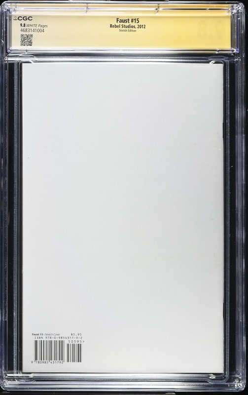 Faust (2012) # 15 (CGC 9.8 SS) Signed & Sketch Tim Vigil * Love Of The Damned