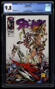 Spawn #9 CGC NM/M 9.8 White Pages 1st Angela!