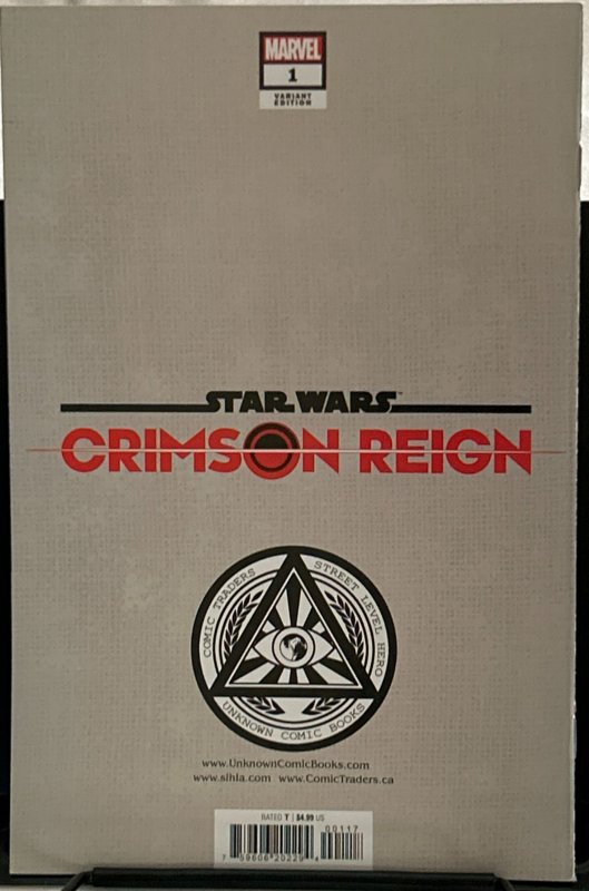 Star Wars: Crimson Reign #1 Kirkham Virgin Cover (2022)