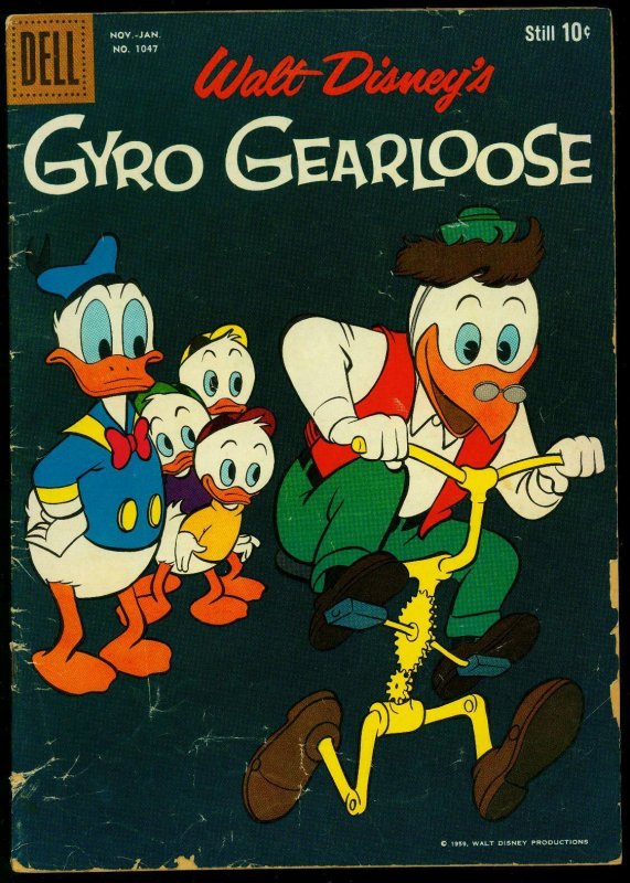 Four Color Comics #1047 1960- Gyro Gearloose 1st issue- Carl Barks G/VG