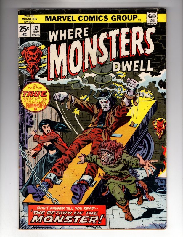 Where Monsters Dwell #32 (1974)  / ID#549