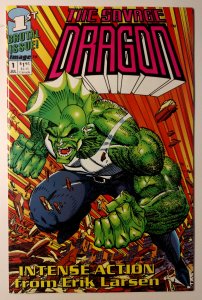 Savage Dragon #1 (9.4, 1992) Pink and White Logo Cover 