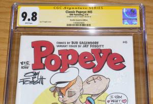 Classic Popeye #45 CGC 9.8 signature series - 1:10 variant gender bender fosgitt