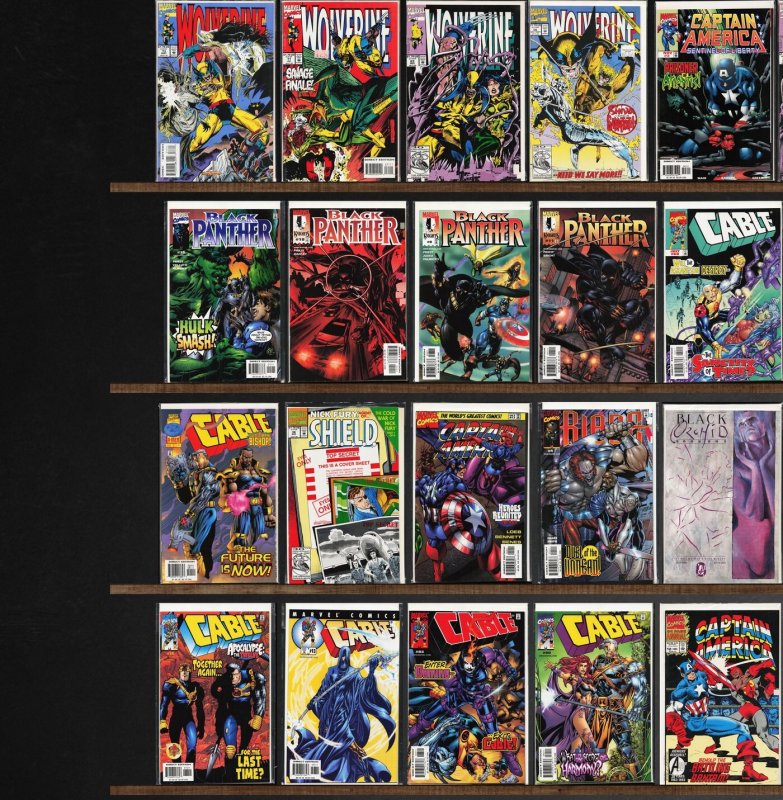 Huge Lot 130+ Comics with Cable, Captain America, Wolverine & More!