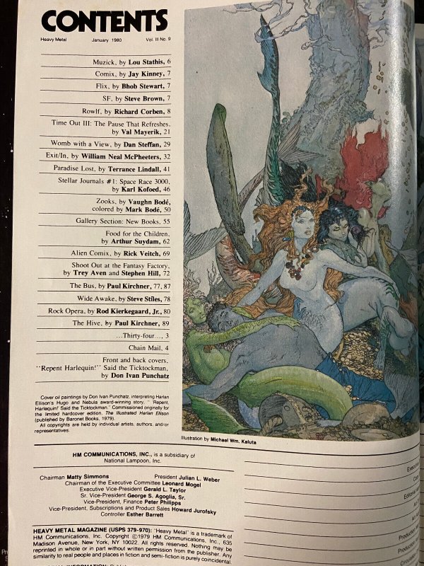 HEAVY METAL MAGAZINE JANUARY 1980 VAUGHN BODE VF